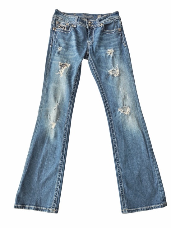 Miss Me Denim - Miss Me Distressed Boot Cut Jeans - Blue Wash JE5002818L size 30
